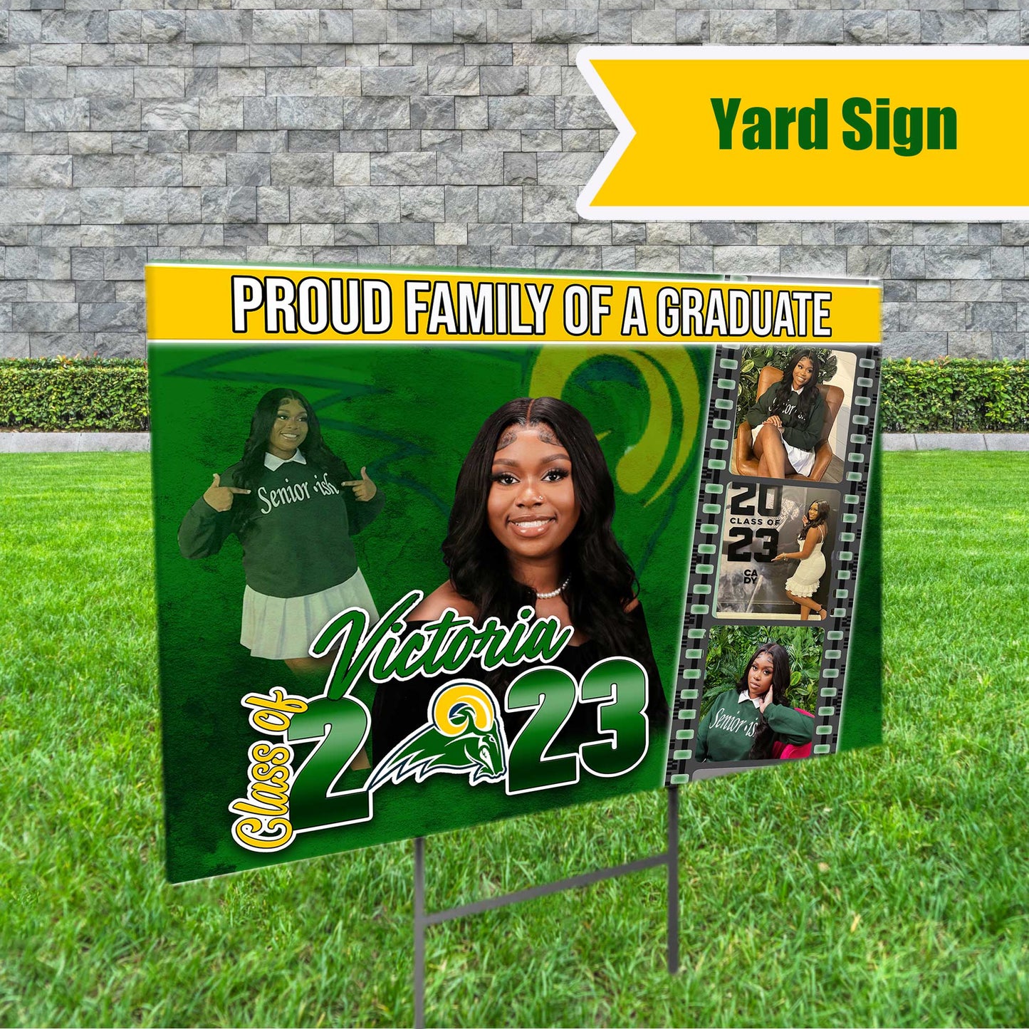 Custom Graduation Yard Signs – 18" x 24"